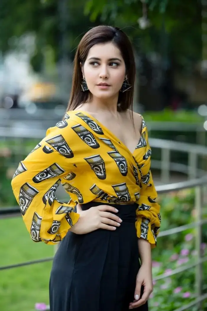 NORTH INDIAN MODEL RASHI KHANNA PHOTOSHOOT IN YELLOW TOP 2